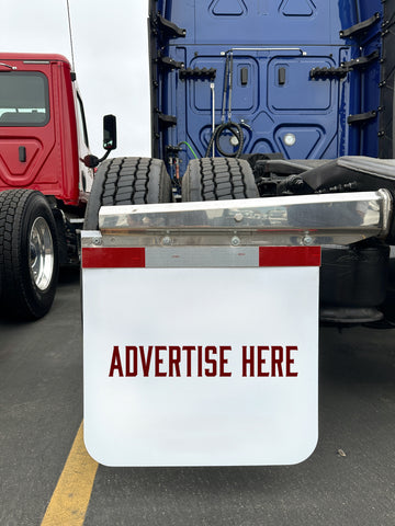 Custom Mud Flaps | Semi-Truck, Work Truck, Trailer, Box Truck Mud Flaps For Business Growth | Pair | 1 Line of Text