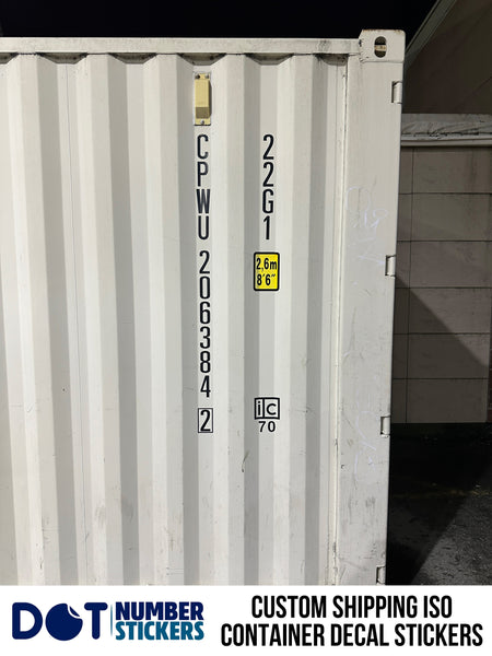 custom shipping iso container stickers