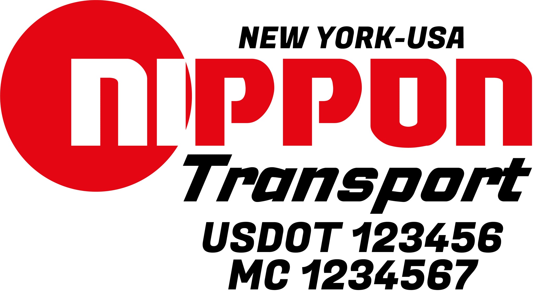  Truck Door Decal with USDOT & MC