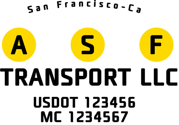  Truck Door Decal with USDOT & MC