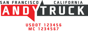  Truck Door Decal with USDOT & MC