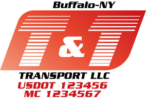  Truck Door Decal with USDOT & MC