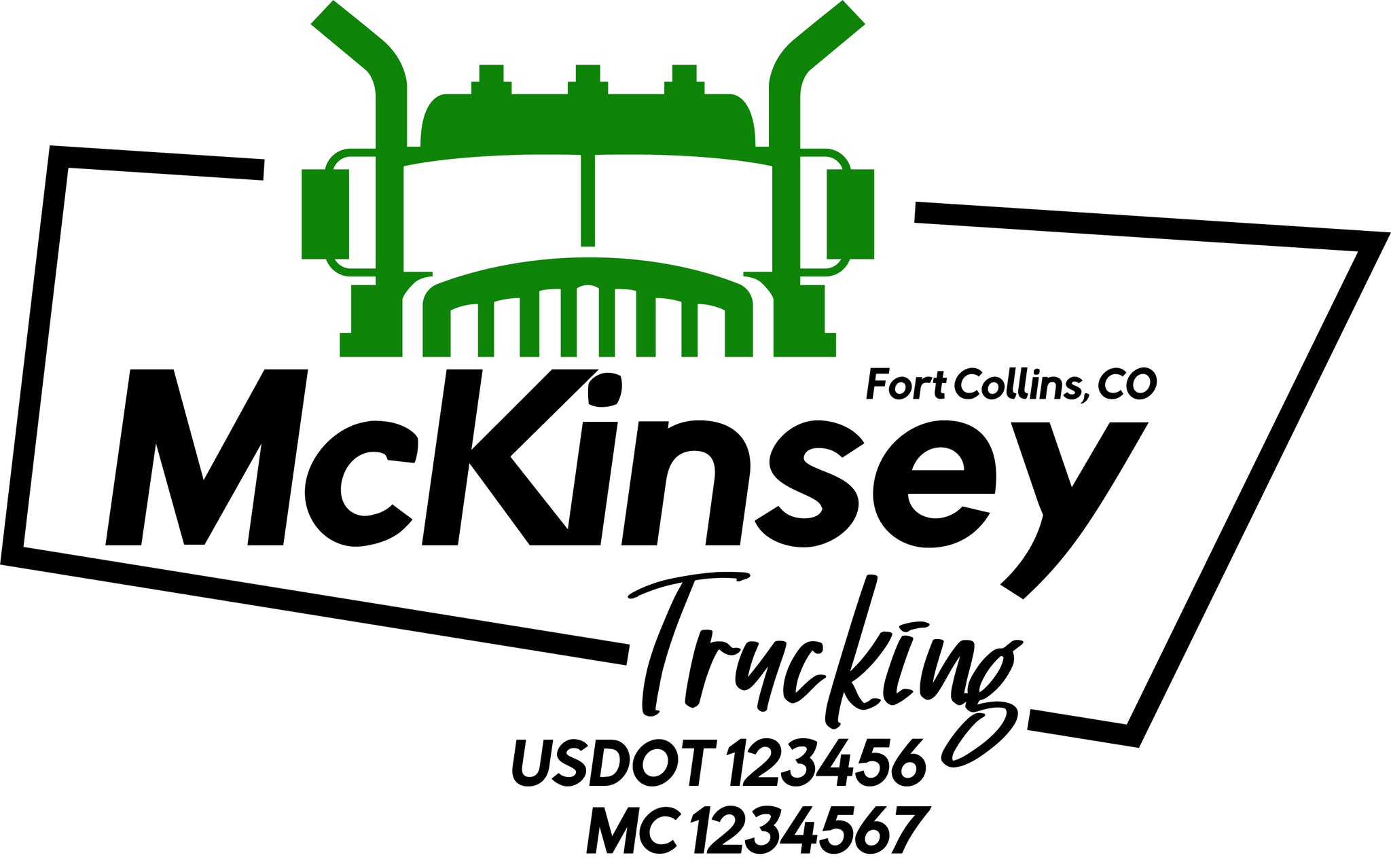  Truck Door Decal with USDOT & MC