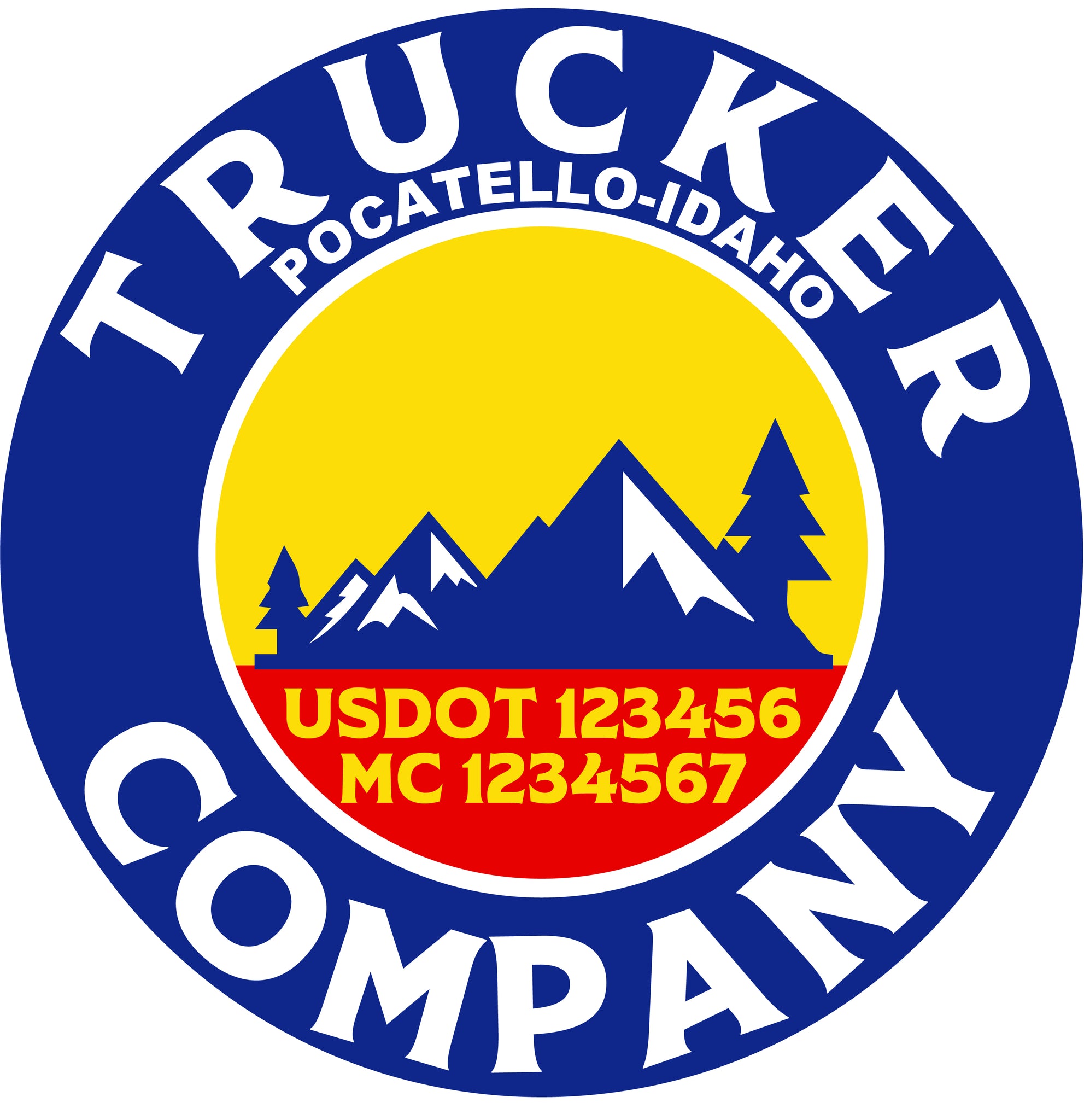  Truck Door Decal with USDOT & MC