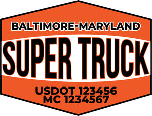  Truck Door Decal with USDOT & MC