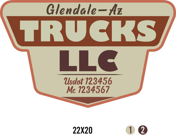 Company Name Truck Door Decal with USDOT & MC (set of 2)