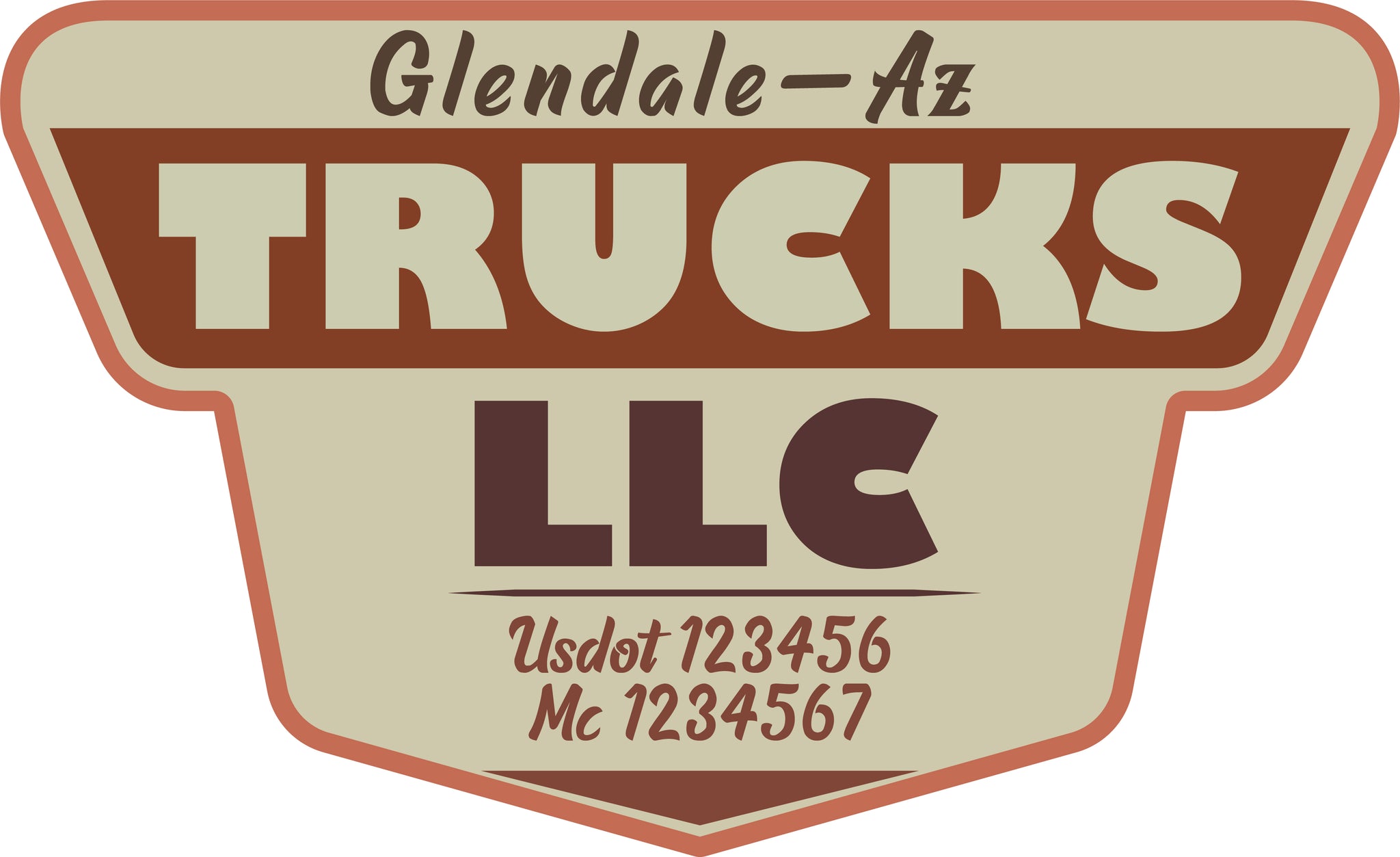  Truck Door Decal with USDOT & MC