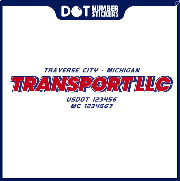  Truck Door Decal with USDOT & MC