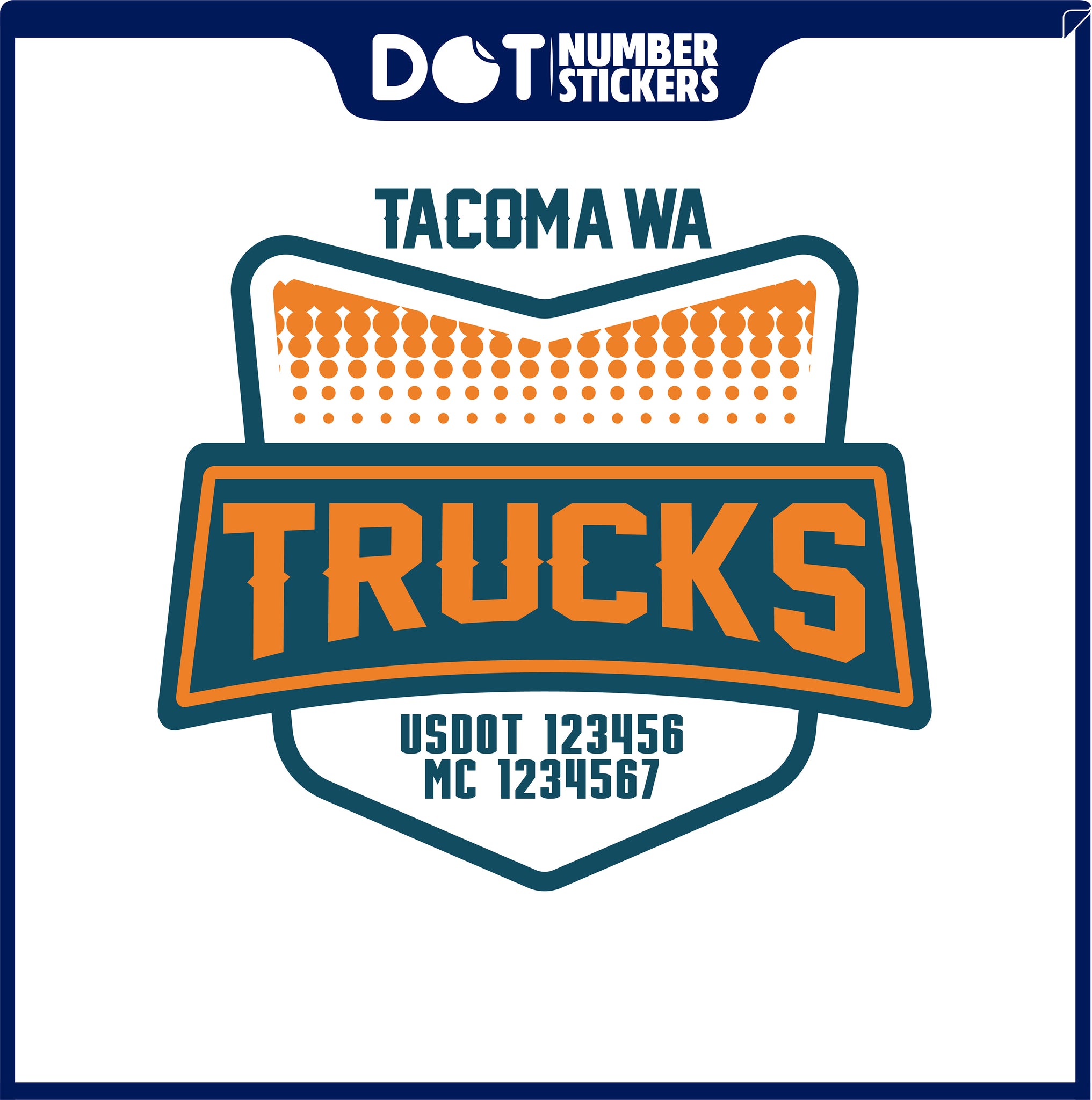  Truck Door Decal with USDOT & MC