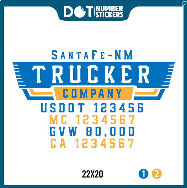 Company Name Truck Door Decal with USDOT & MC (set of 2)