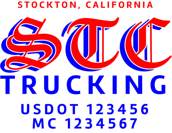  Truck Door Decal with USDOT & MC