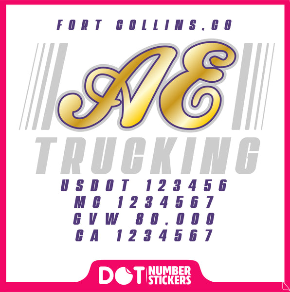  Truck Door Decal with USDOT & MC