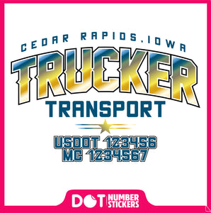  Truck Door Decal with USDOT & MC