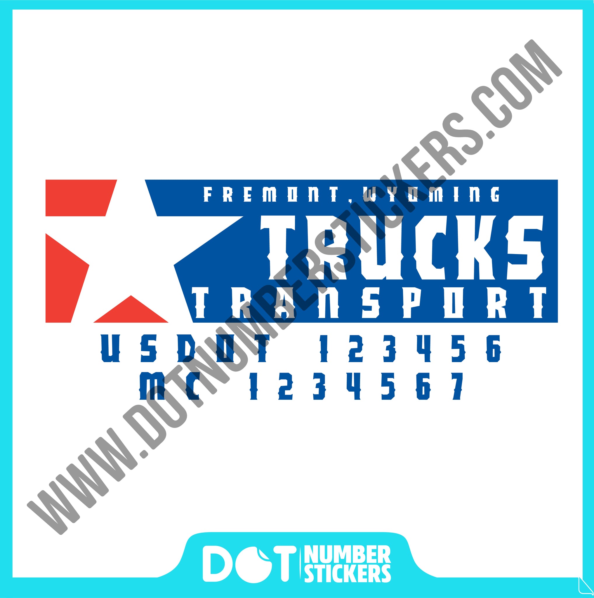 Company Name Truck Door Decal with USDOT & MC (set of 2)