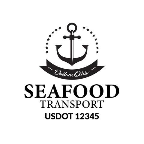 Truck door decal with USDOT 
