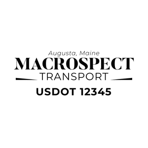 Truck door decal with USDOT 