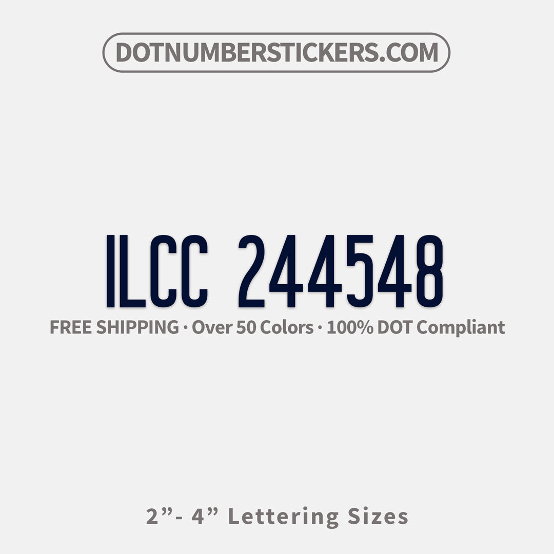 ilcc number decal sticker