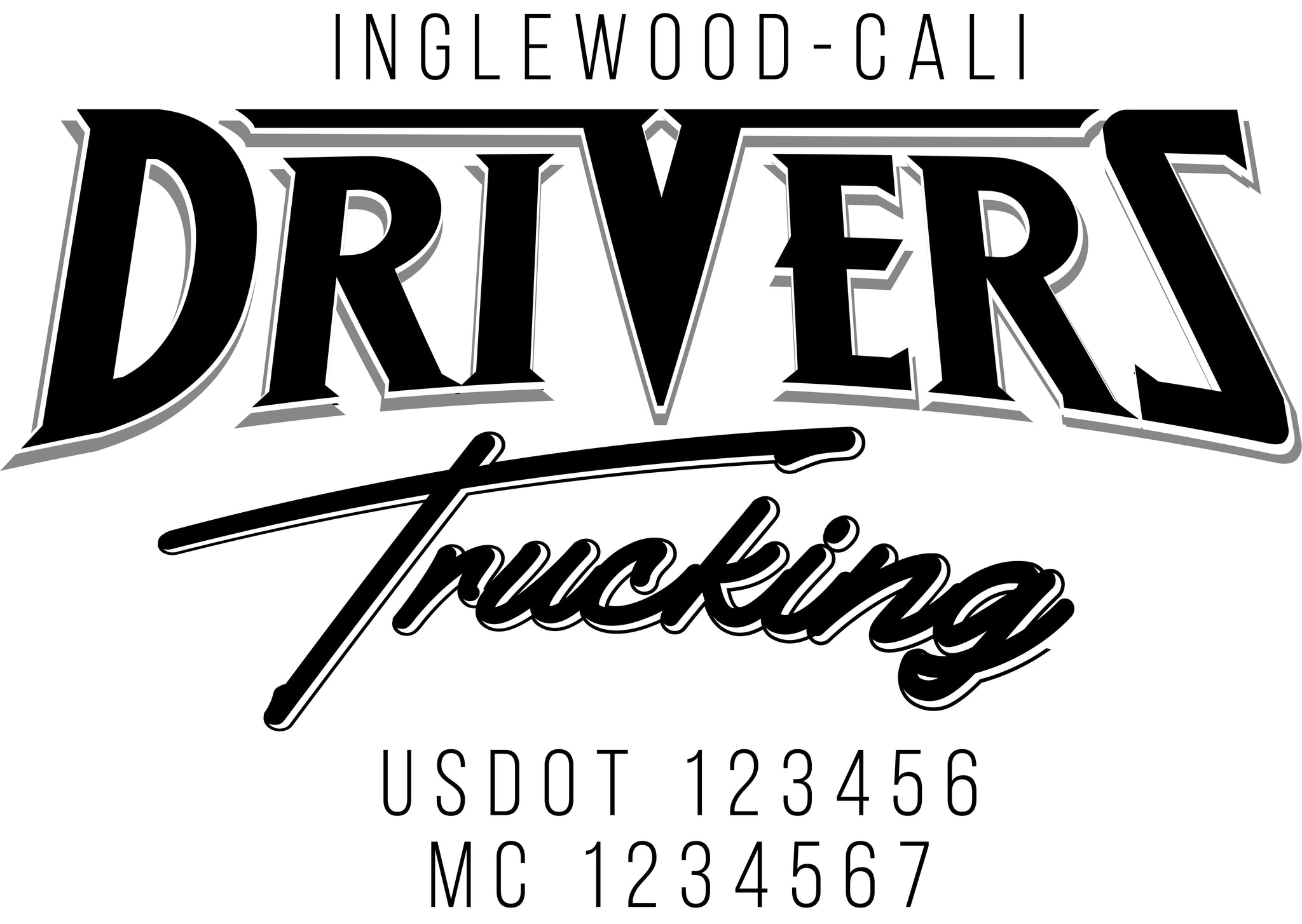  Truck Door Decal with USDOT & MC