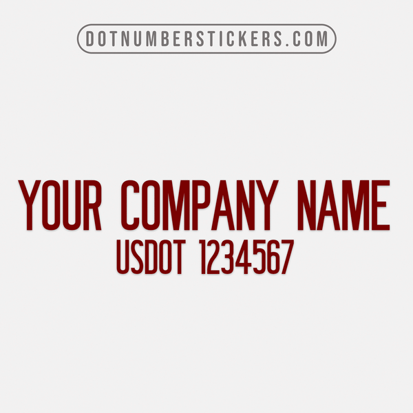 company name decal with usdot number